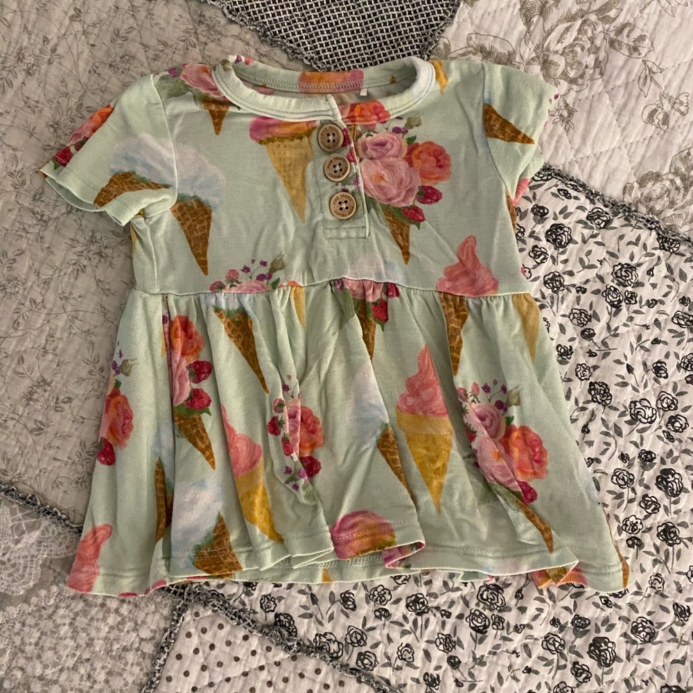 Ice Cream and Floral Kids Shirt